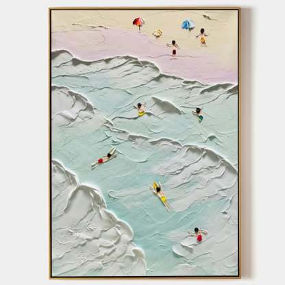 Plaster Art Painting hand - painted #HM385-Homemural