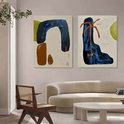 Abstract Painting Set Of 2 #SP147-Homemural