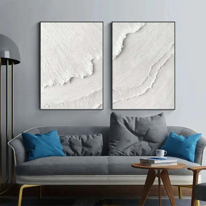 Plaster Art Painting hand - painted Set Of 2 #HM1467