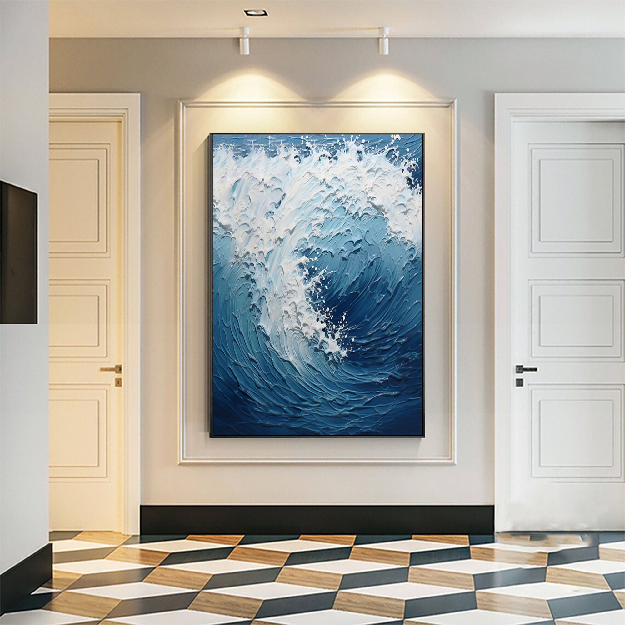 Plaster Art Painting hand - painted #HM1697