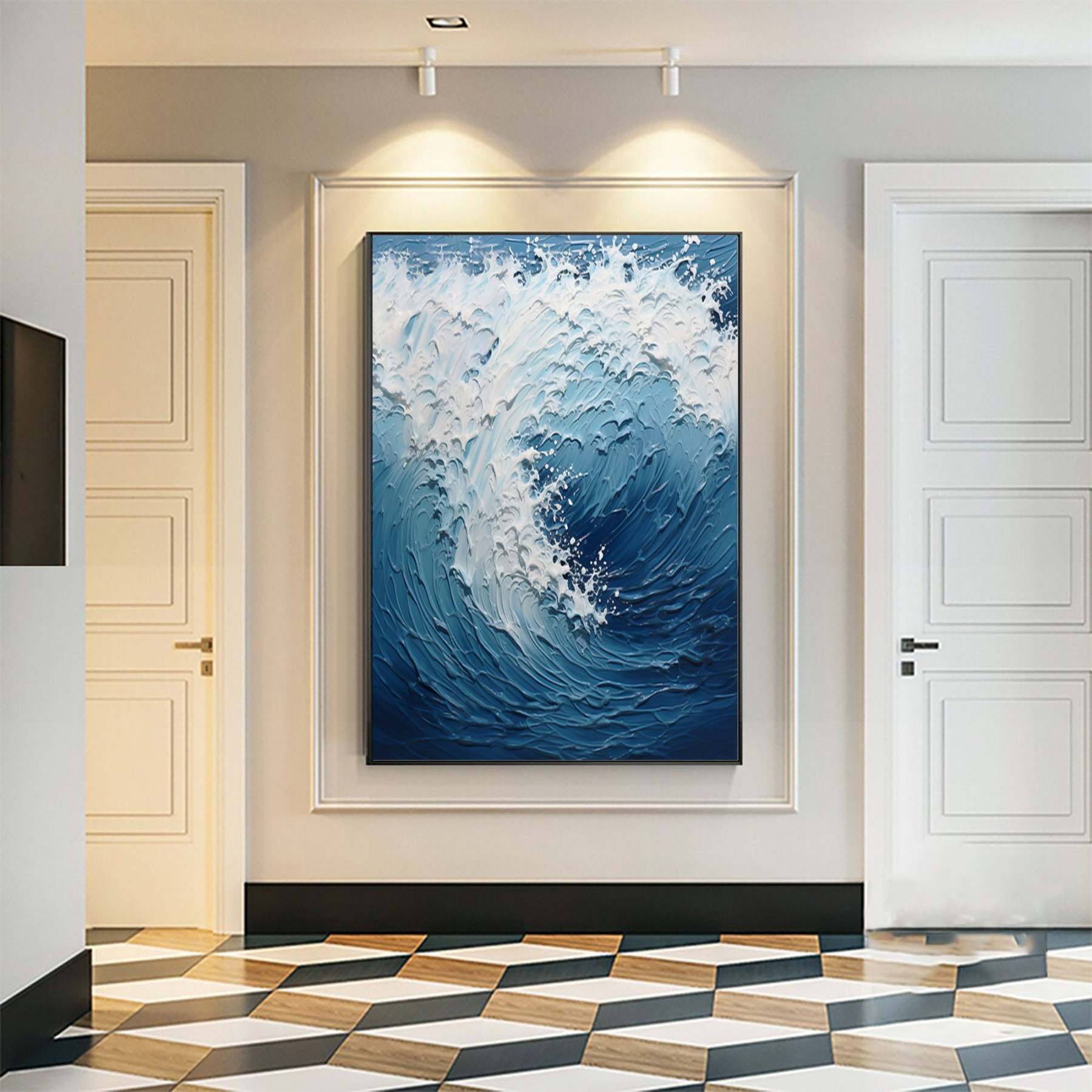 Plaster Art Painting hand - painted #HM1697