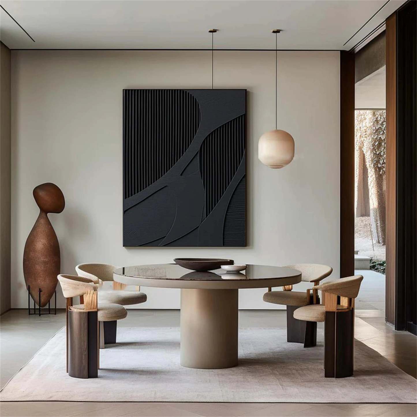 Plaster Art Painting hand - painted #HM1468