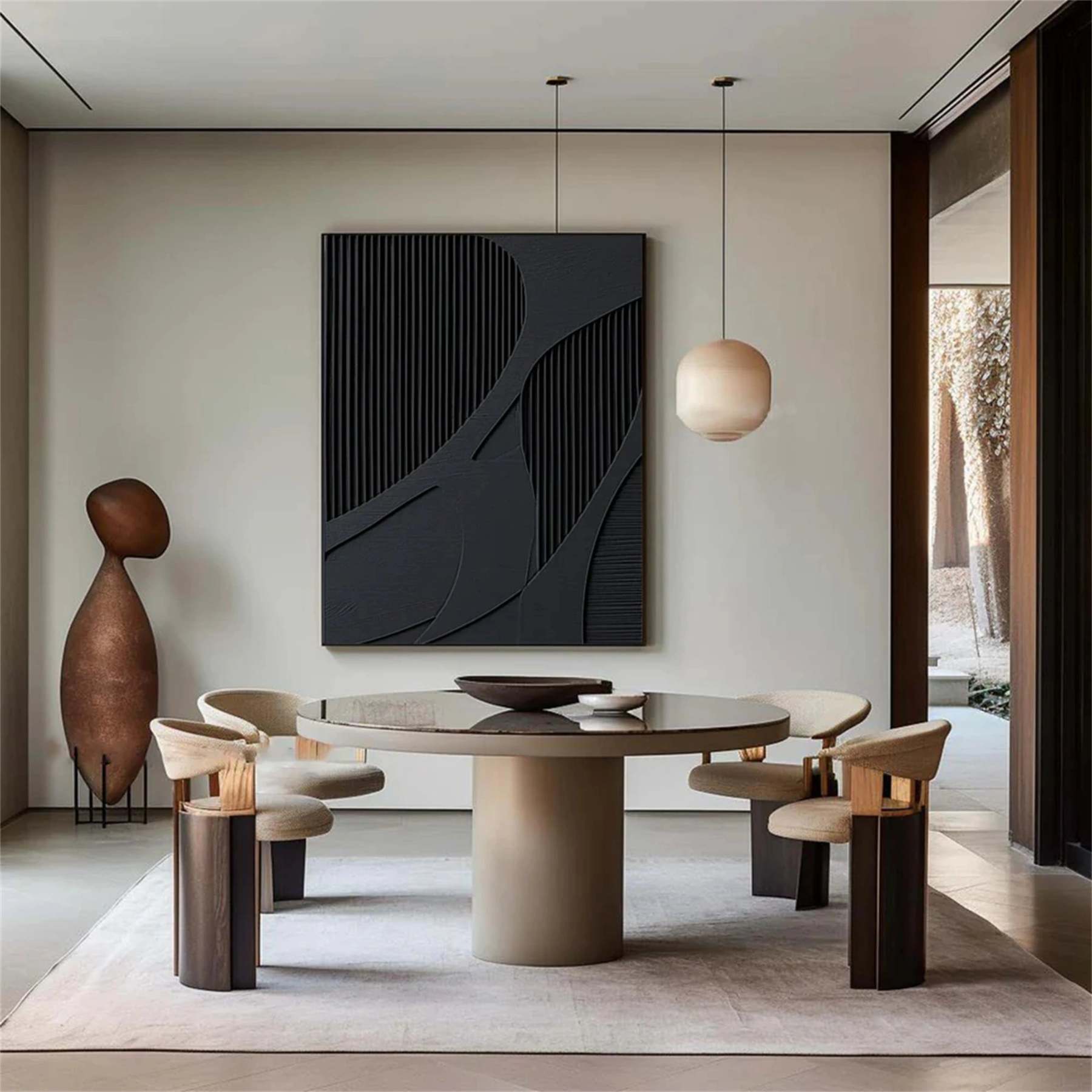 Plaster Art Painting hand - painted #HM1468