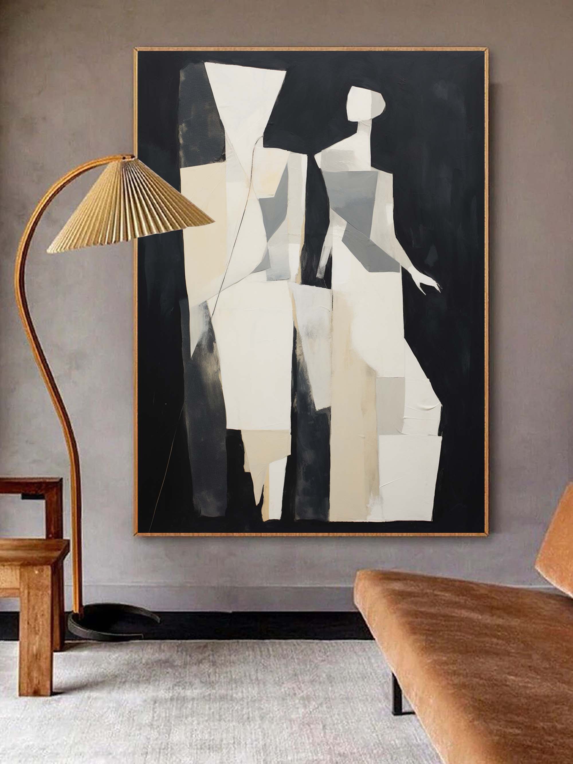 Contemporary Minimalist Art Painting hand - painted #HM609