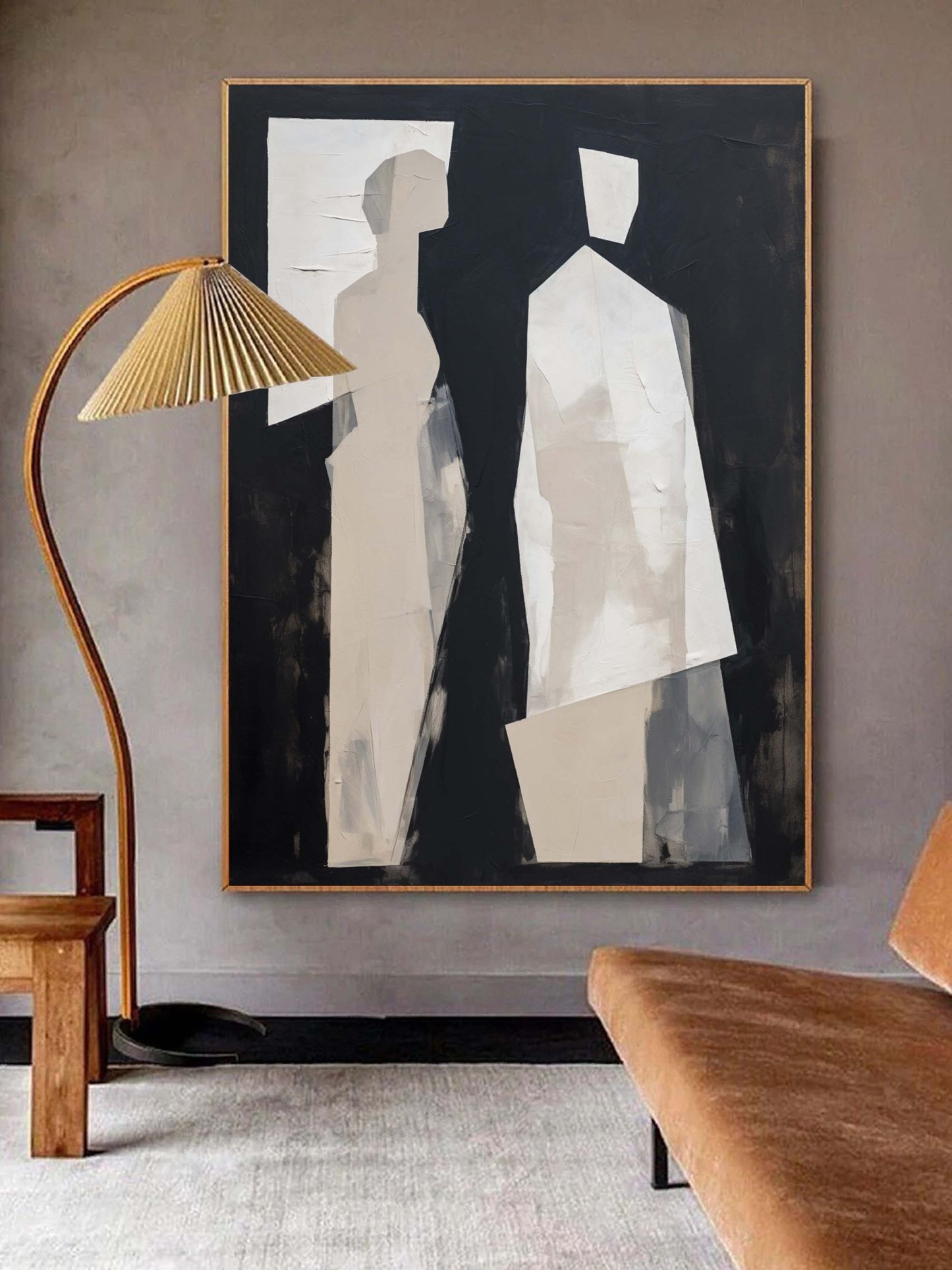 Contemporary Minimalist Art Painting hand - painted #HM578
