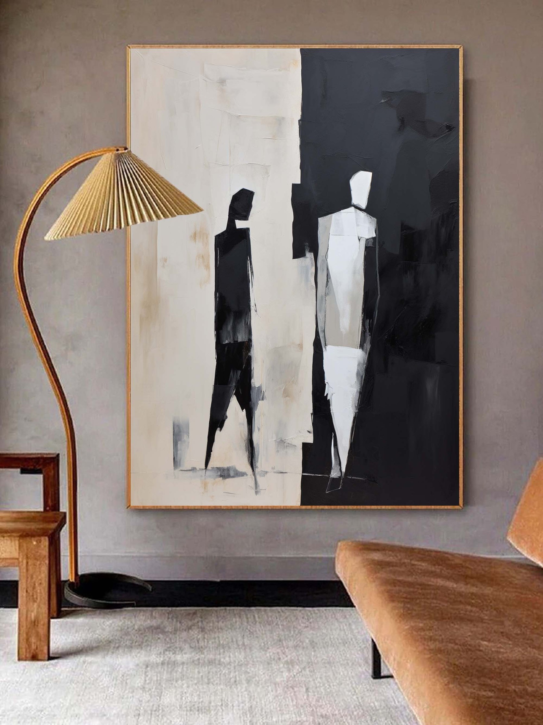 Contemporary Minimalist Art Painting hand - painted #HM176