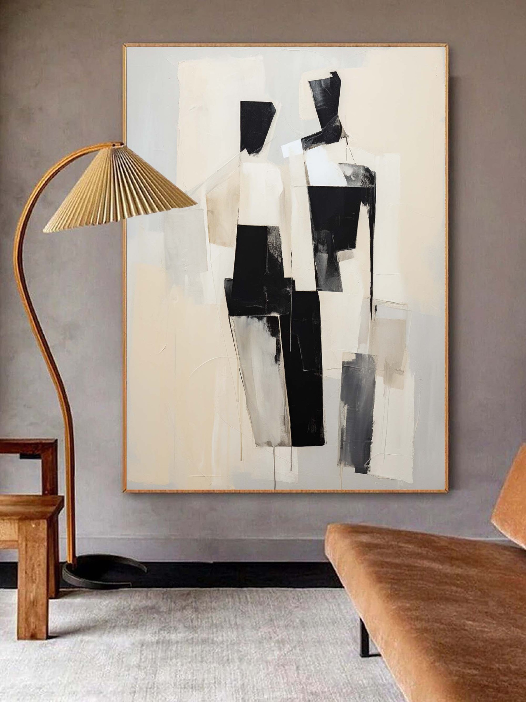 Contemporary Minimalist Art Painting hand - painted #HM125-Homemural