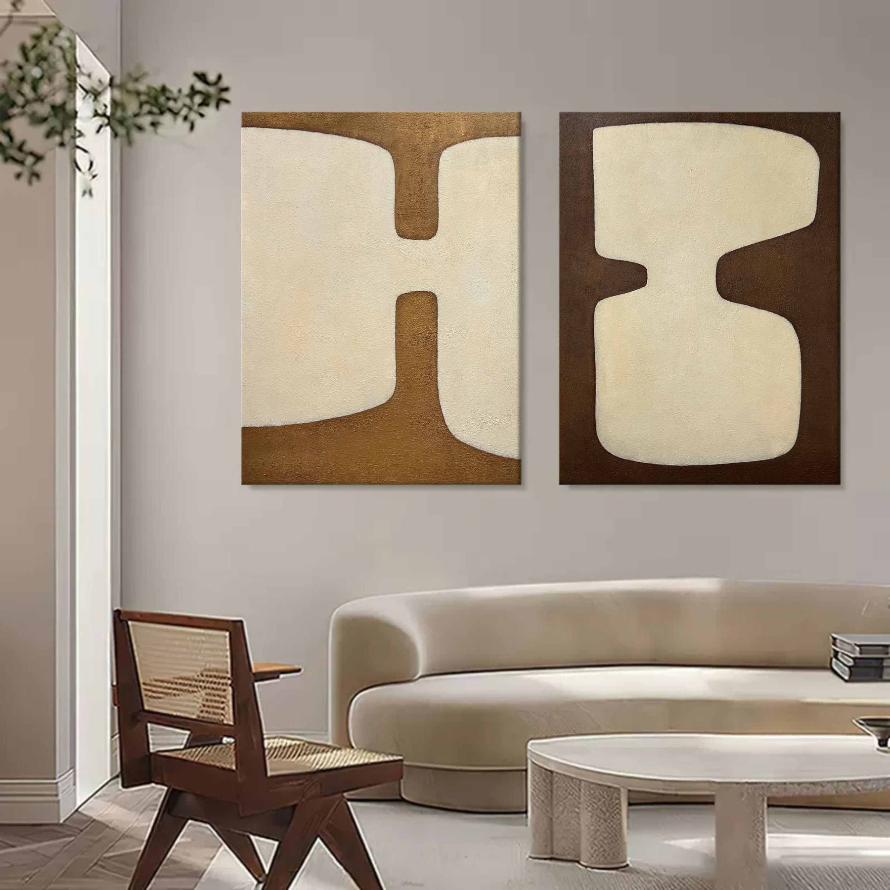 Plaster Art Painting hand - painted #HM704-Homemural
