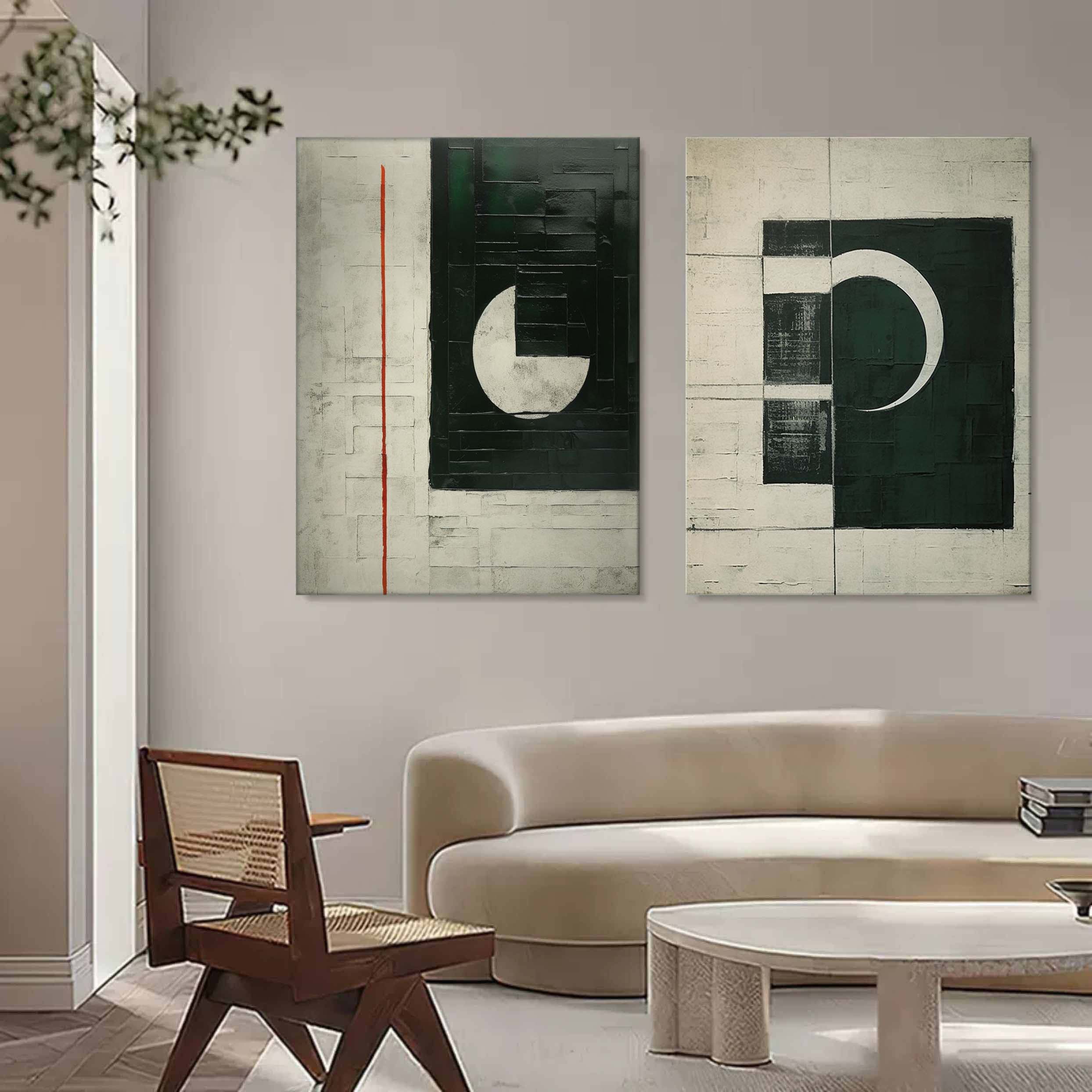 Abstract Painting Set Of 2 #SP150-Homemural