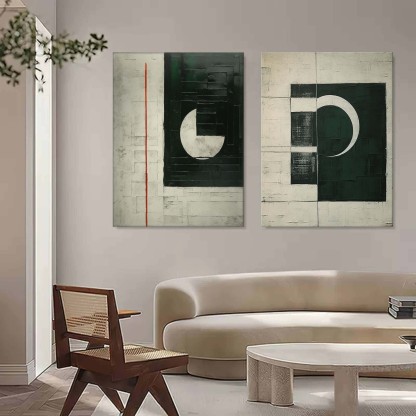 Abstract Painting Set Of 2 #SP150-Homemural