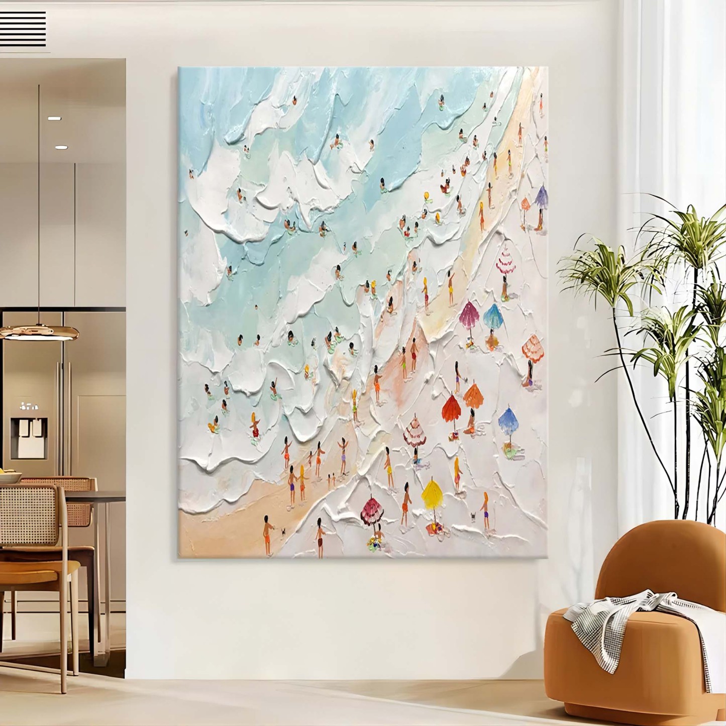 Plaster Art Painting hand - painted #HM117-Homemural