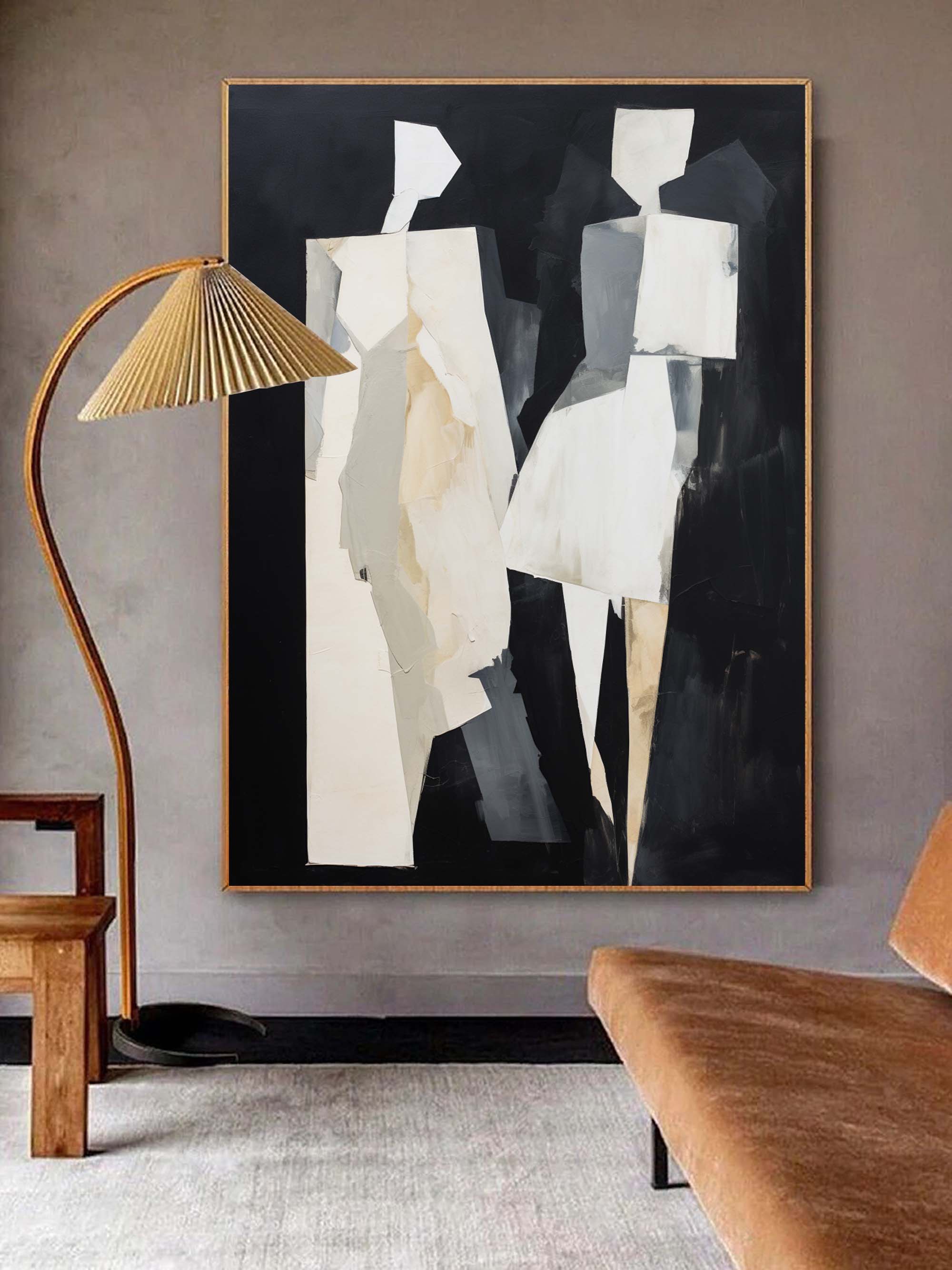 Contemporary Minimalist Art Painting hand - painted #HM595