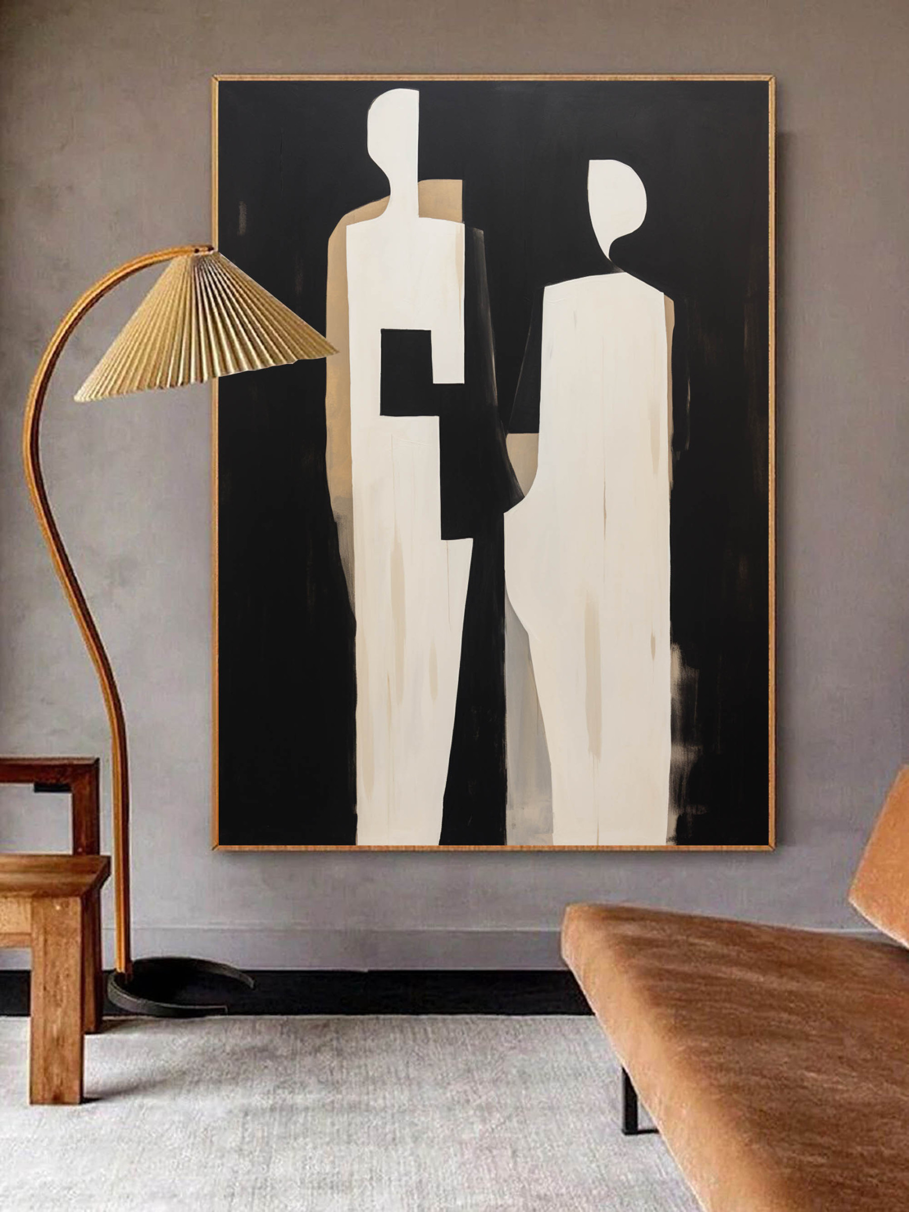 Contemporary Minimalist Art Painting hand - painted #HM576