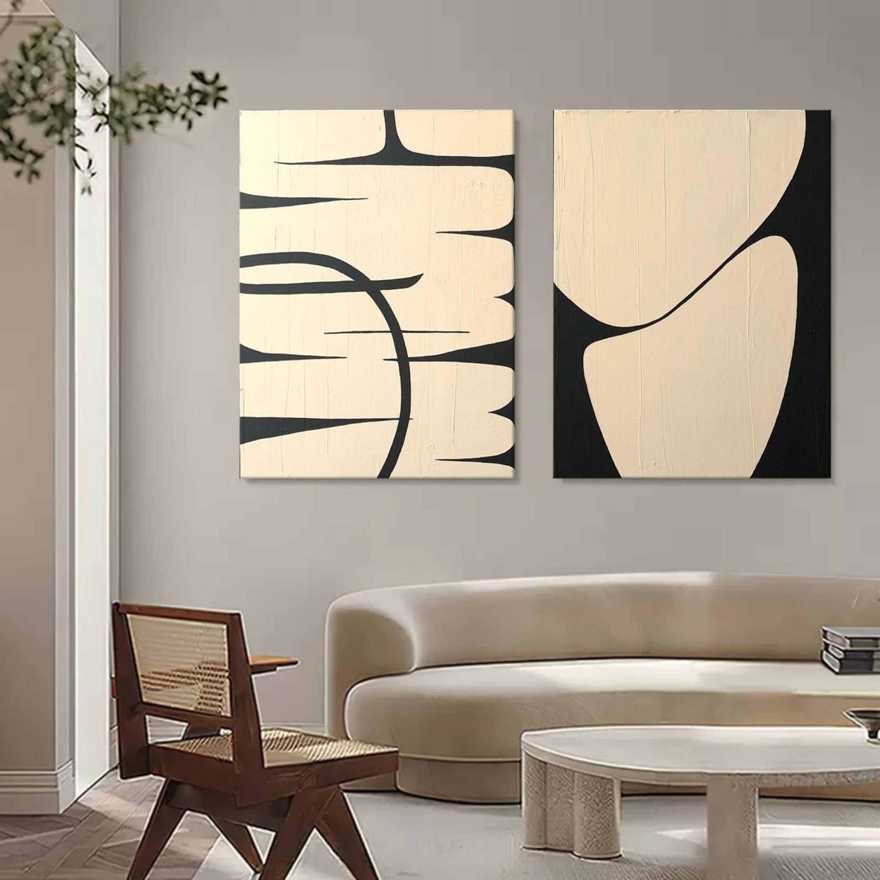 Abstract Painting Set Of 2 #SP135-Homemural