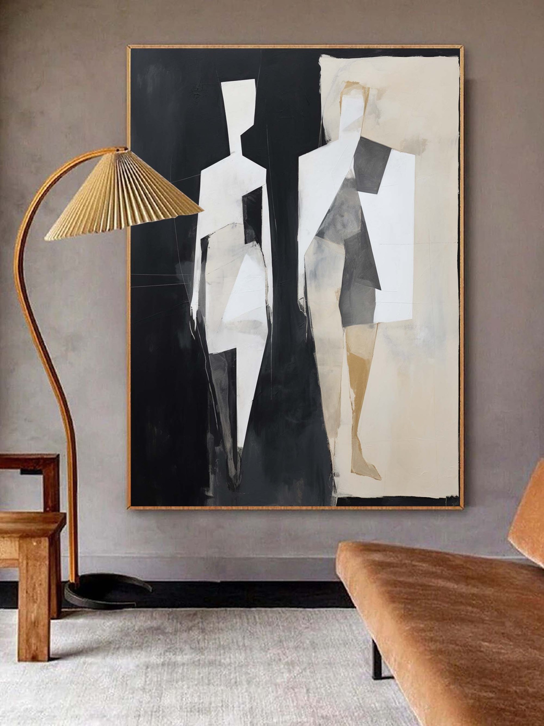 Contemporary Minimalist Art Painting hand - painted #HM177