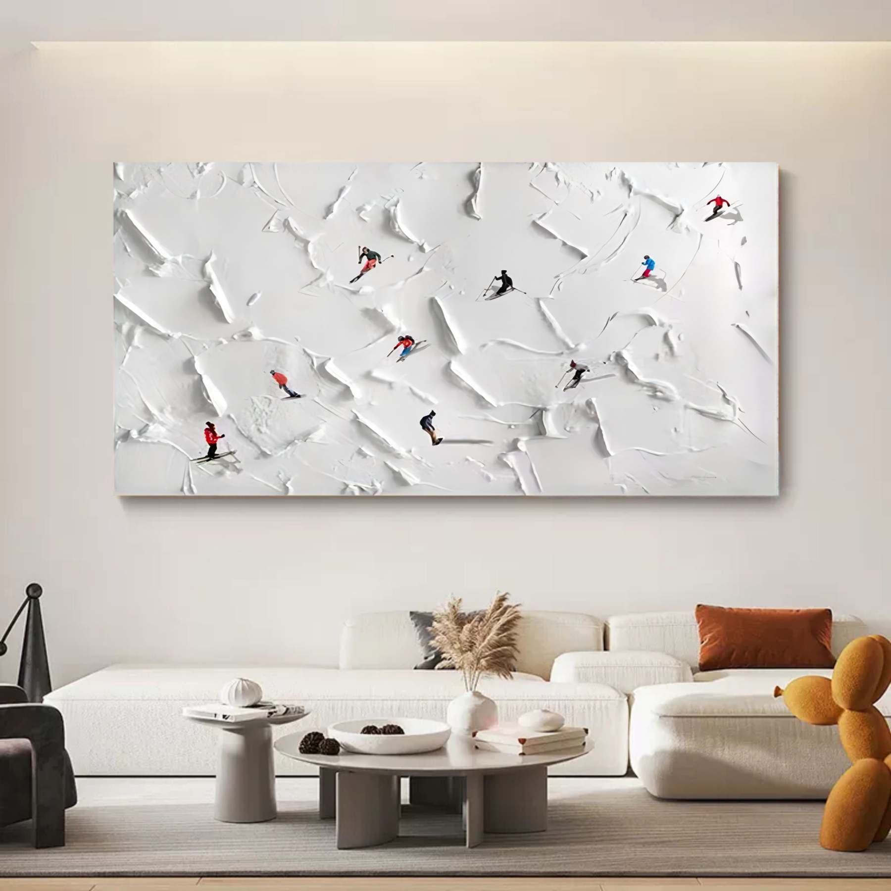 Plaster Art Painting hand - painted #HM105-Homemural