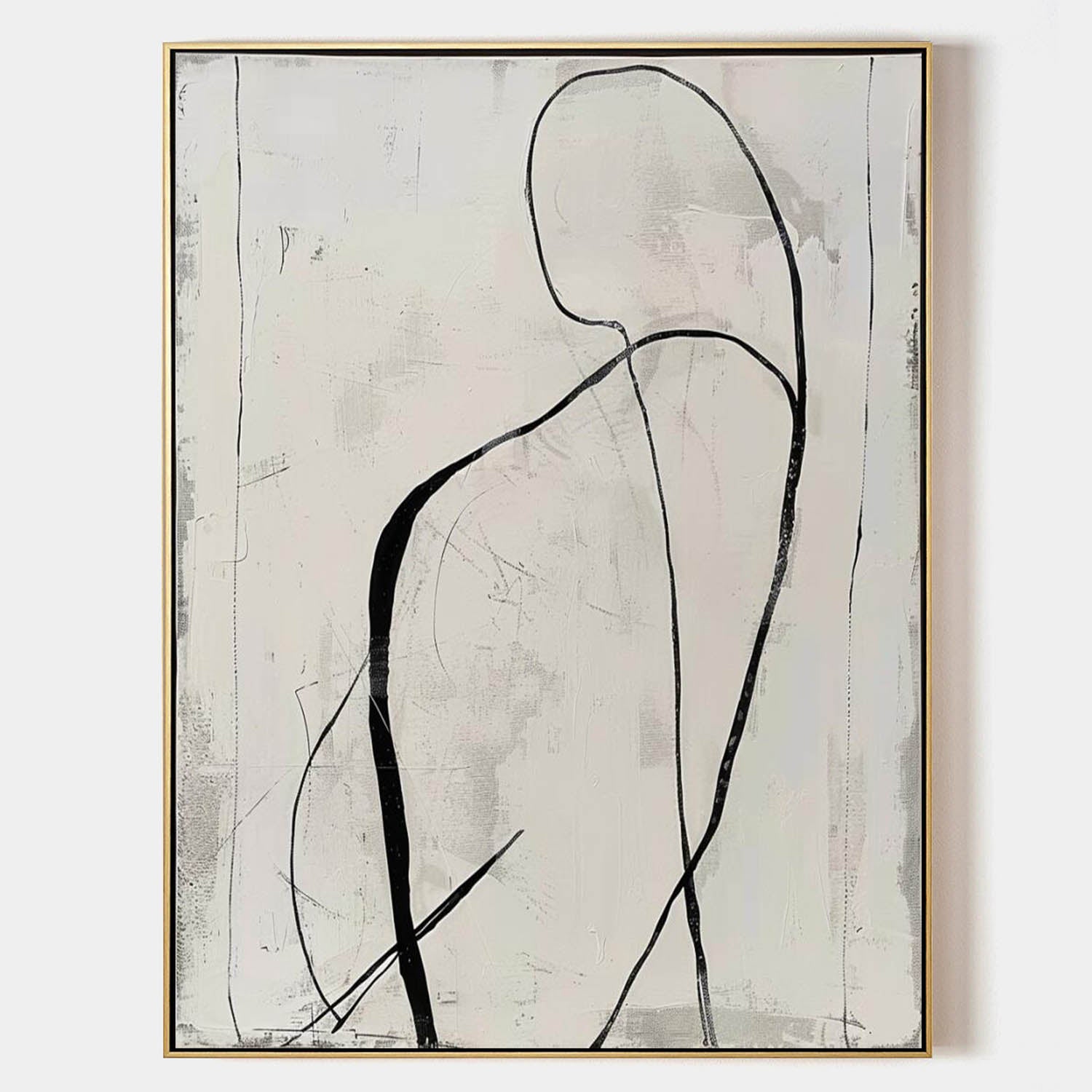 Contemporary Minimalist Art Painting hand - painted #HM179