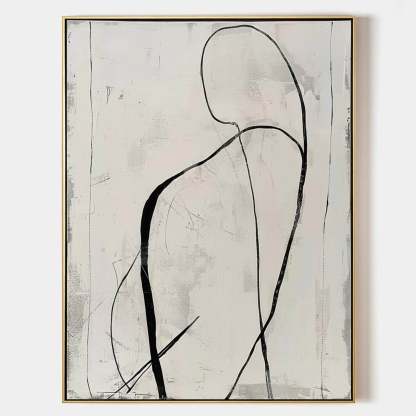 Contemporary Minimalist Art Painting hand - painted #HM179