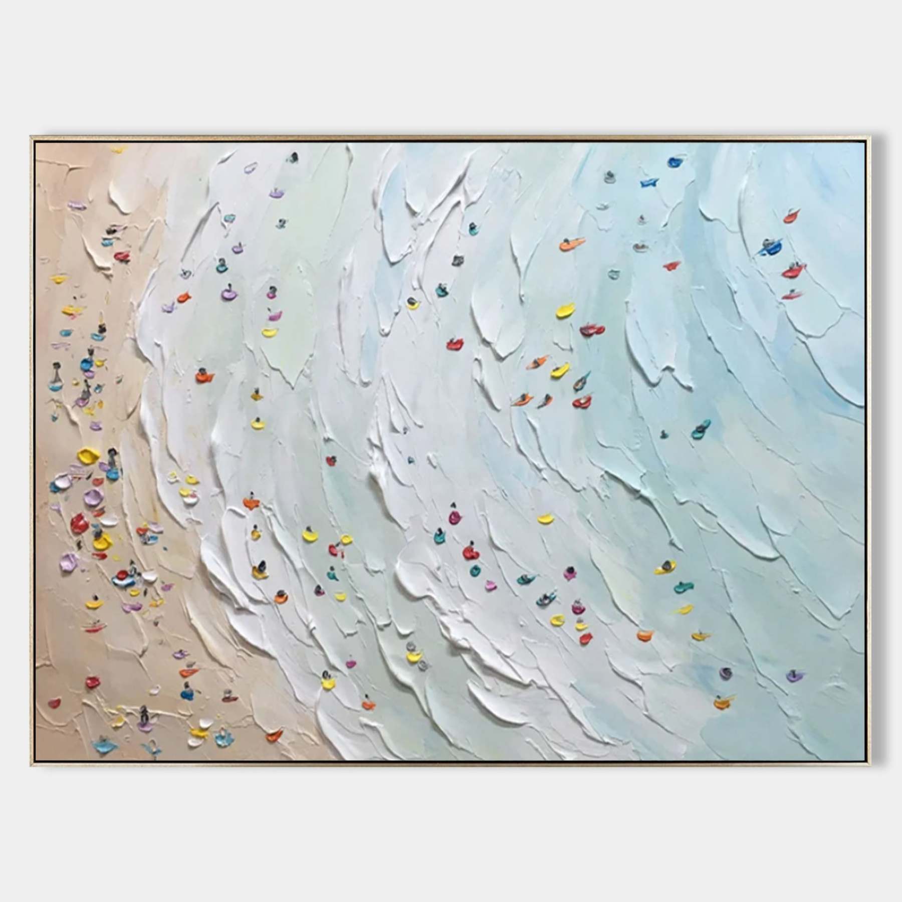 Plaster Art Painting hand - painted #HM377-Homemural