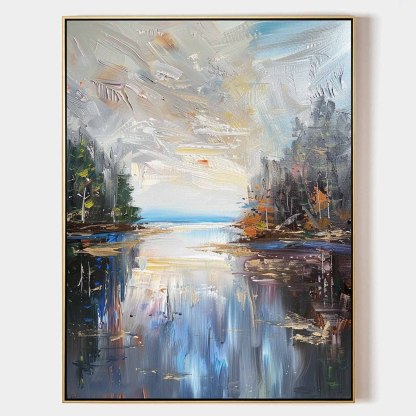 Landscape Art Painting hand-painted #HM1247