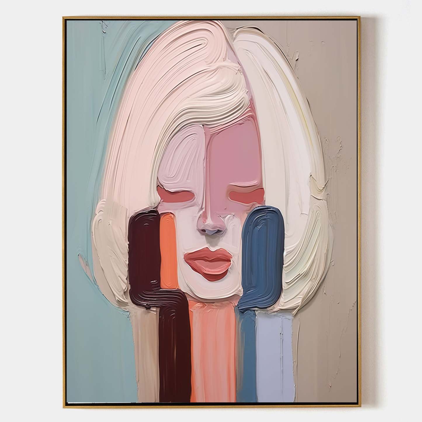 Plaster Art Painting hand - painted #HM719-Homemural