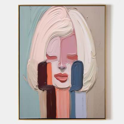 Plaster Art Painting hand - painted #HM719-Homemural