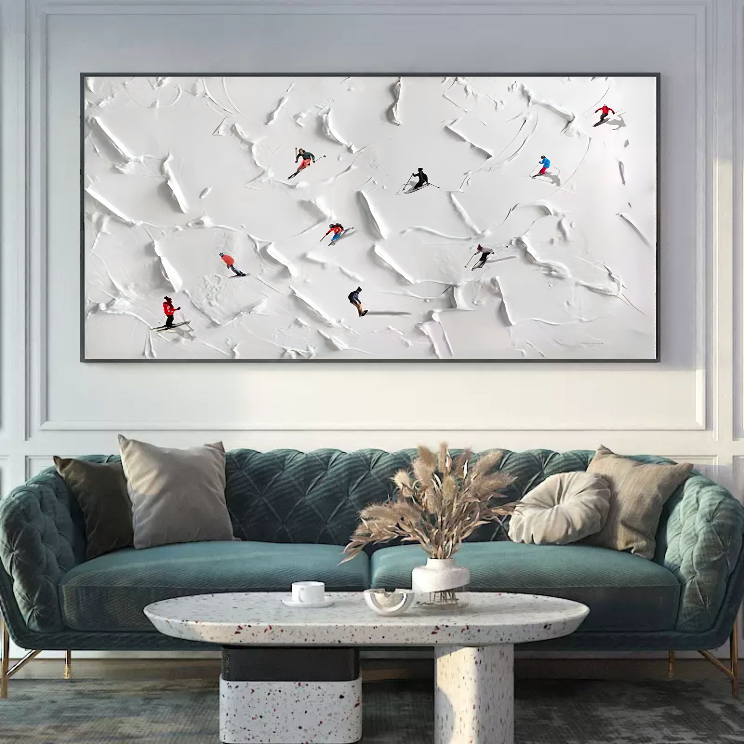 Plaster Art Painting hand - painted #HM105-Homemural