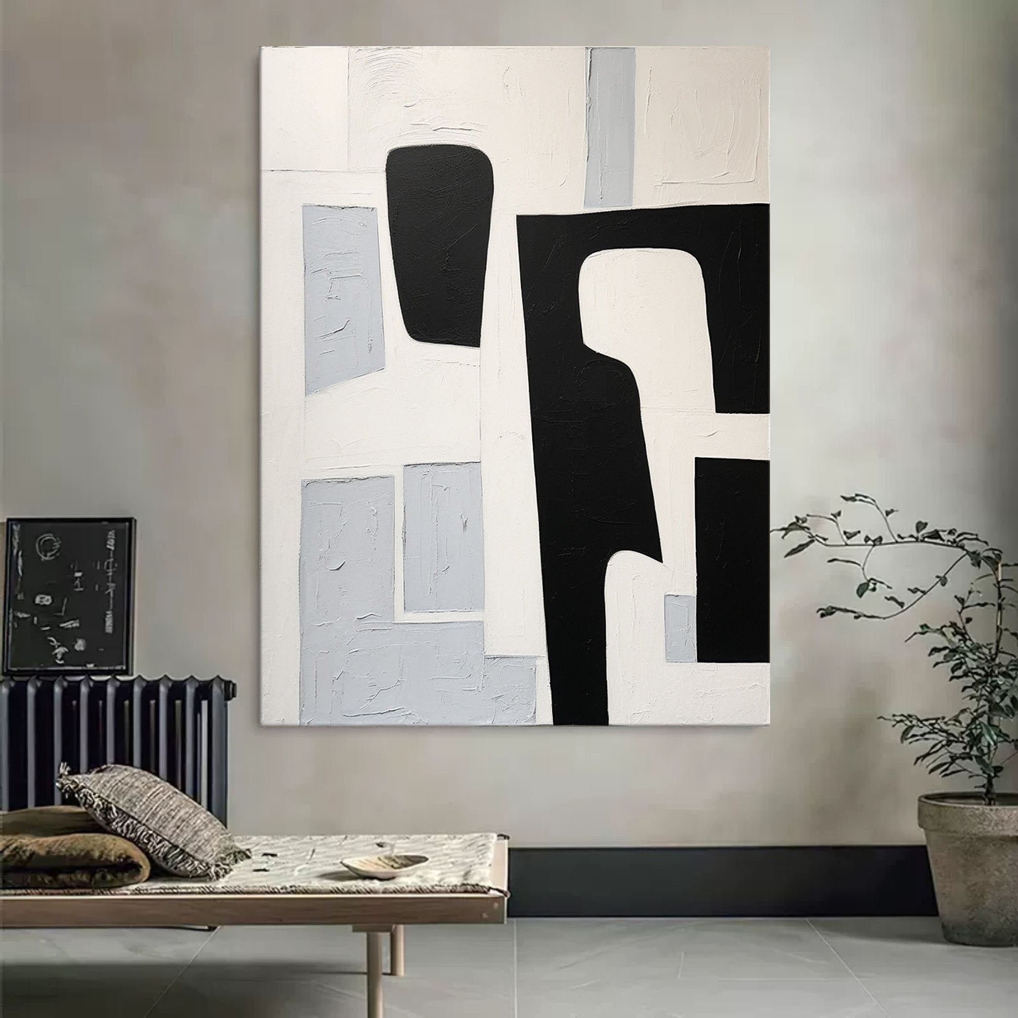 Contemporary Minimalist Art Painting hand - painted #HM160