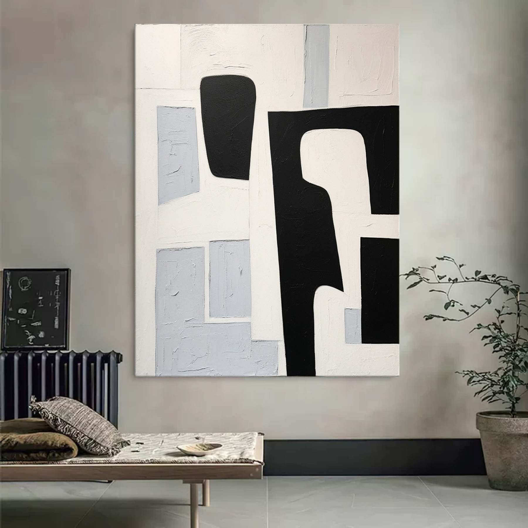 Contemporary Minimalist Art Painting hand - painted #HM160