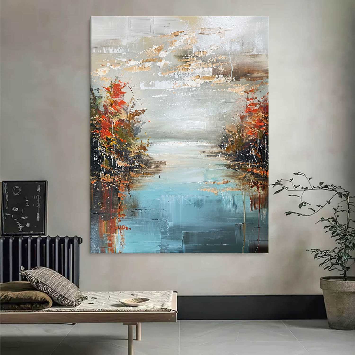 Landscape Art Painting hand-painted #HM1248