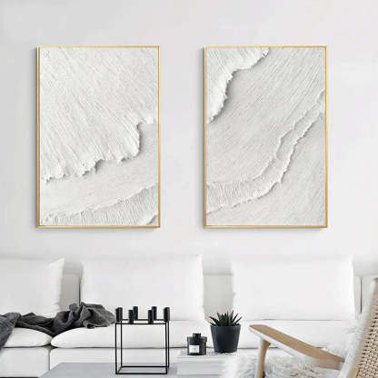 Plaster Art Painting hand - painted Set Of 2 #HM1467