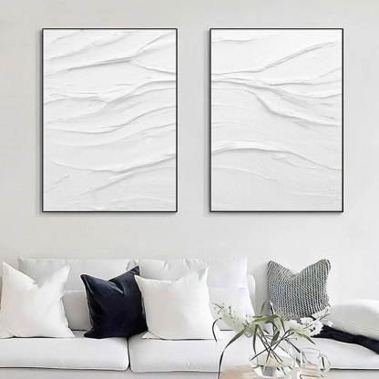 Plaster Art Painting hand - painted Set Of 2 #HM1363