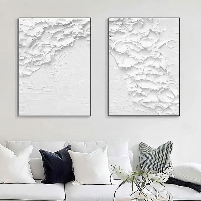 Plaster Art Painting hand - painted Set Of 2 #HM1288