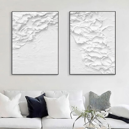 Plaster Art Painting hand - painted Set Of 2 #HM1288