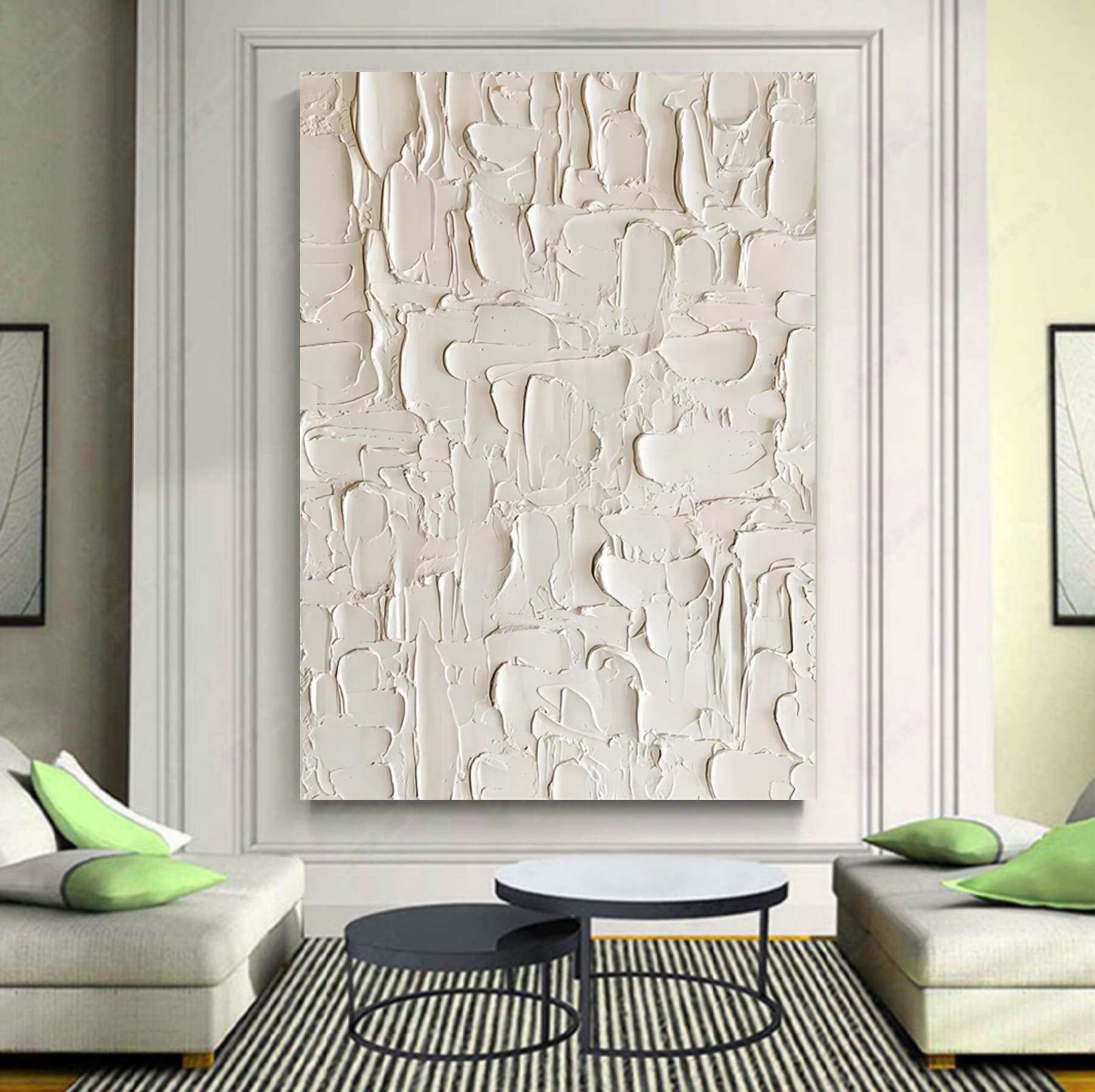 Plaster Art Painting hand - painted #HM111-Homemural