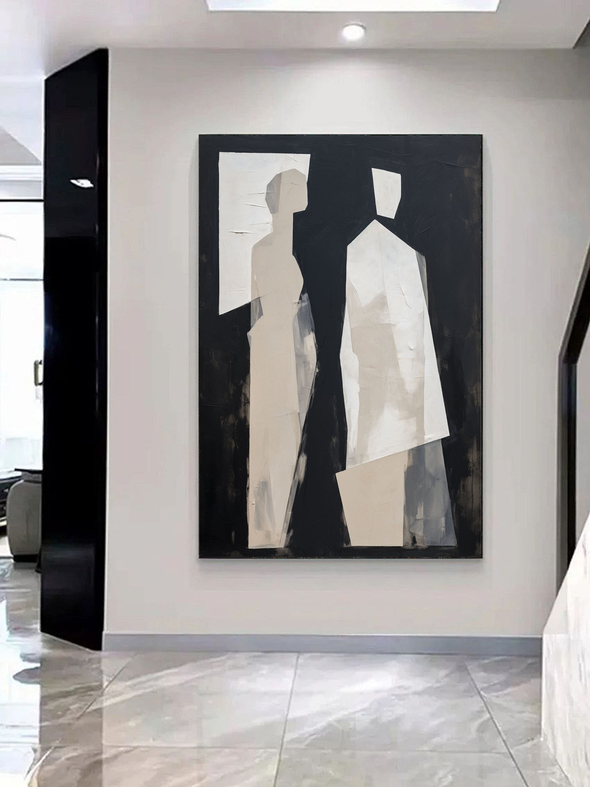 Contemporary Minimalist Art Painting hand - painted #HM578