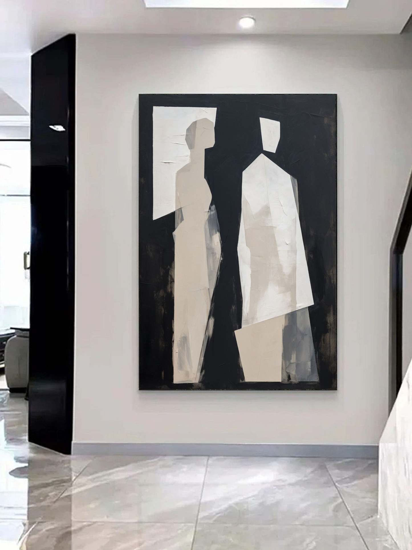 Contemporary Minimalist Art Painting hand - painted #HM578