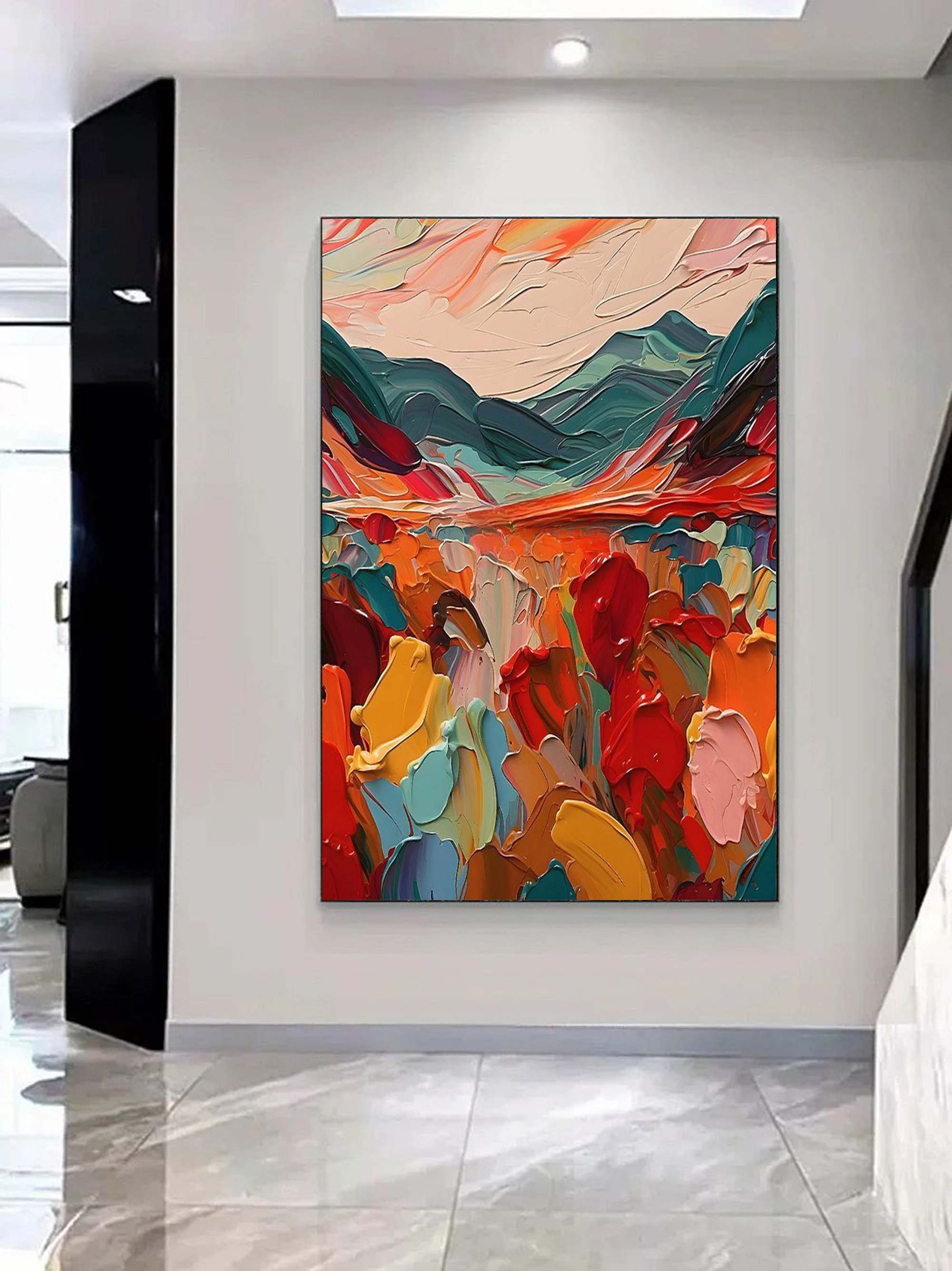 Plaster Art Painting hand - painted #HM699-Homemural