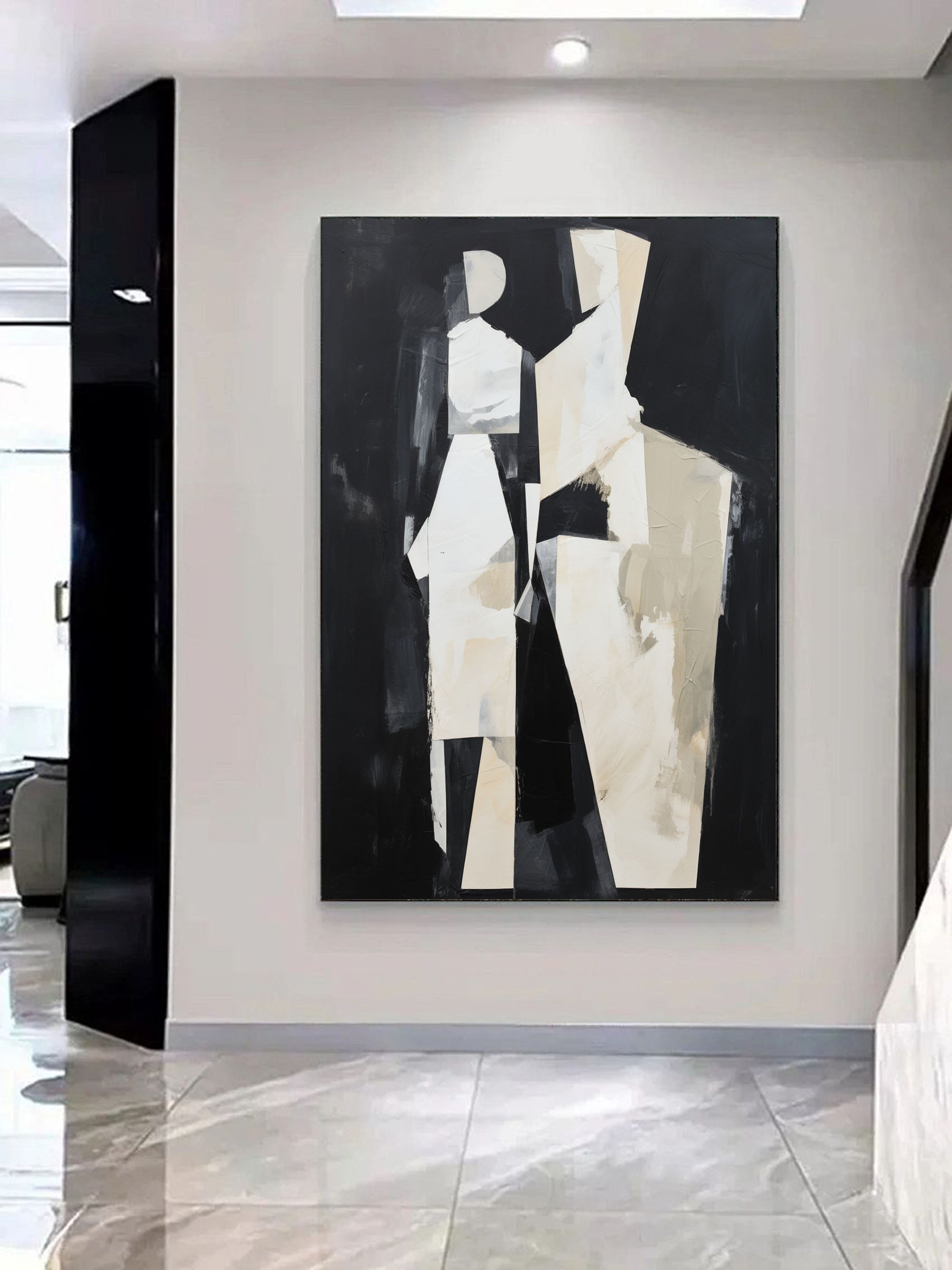 Contemporary Minimalist Art Painting hand - painted #HM583