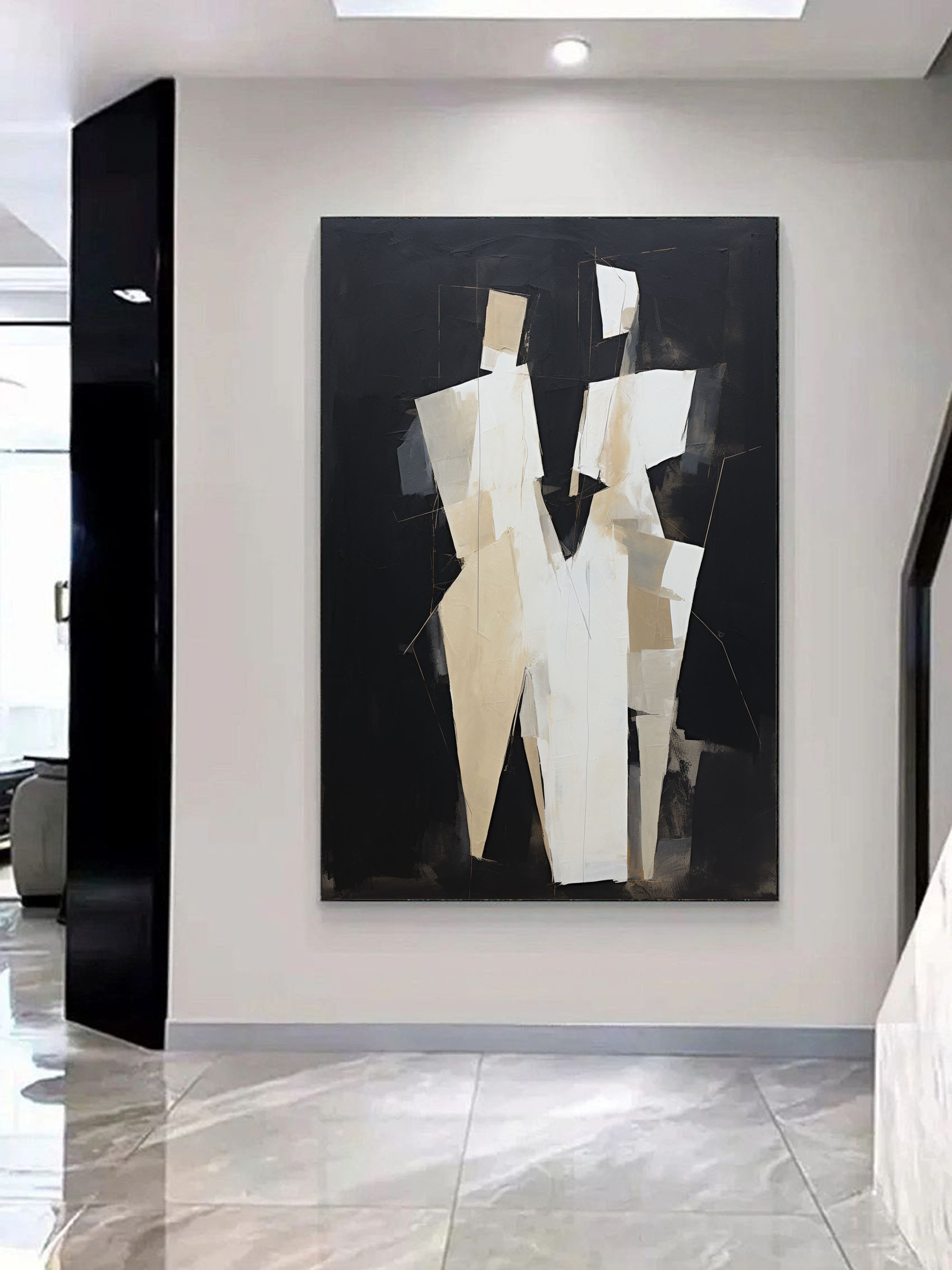 Contemporary Minimalist Art Painting hand - painted #HM164