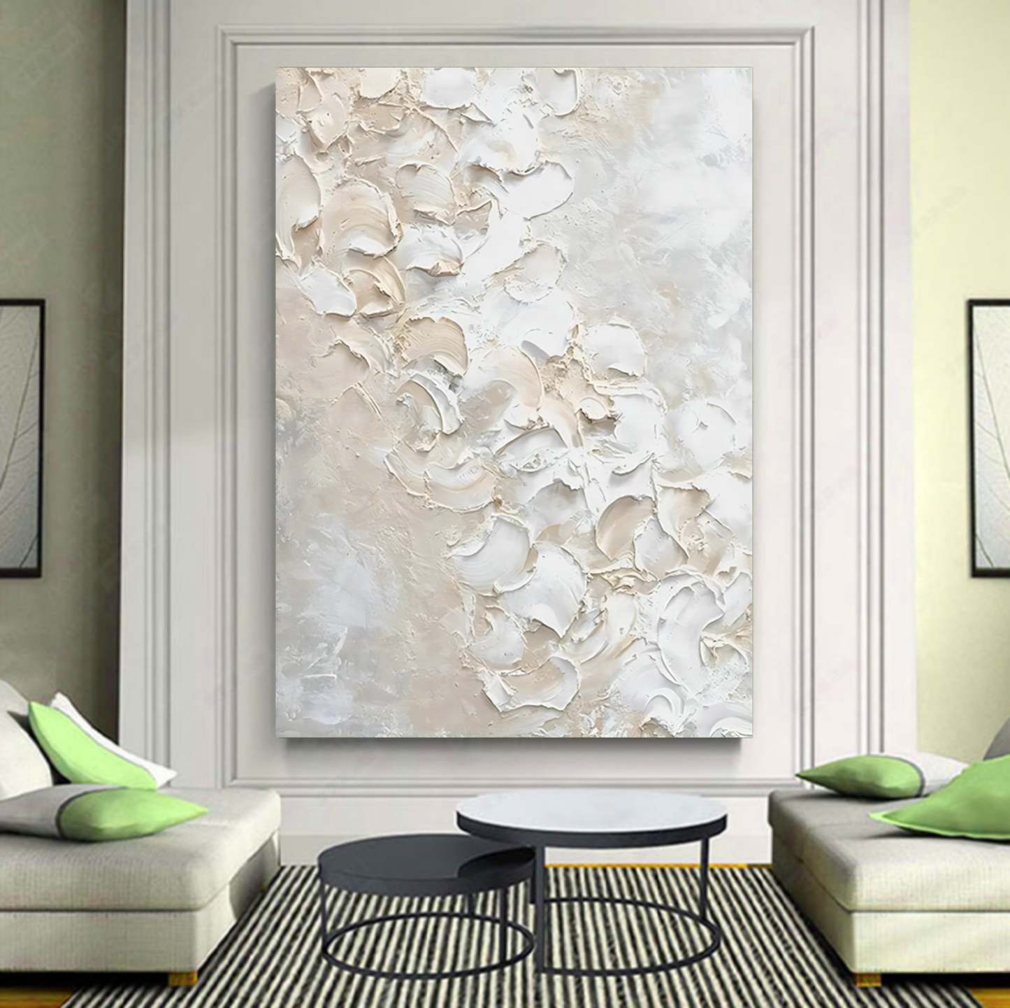 Plaster Art Painting hand - painted #HM708-Homemural