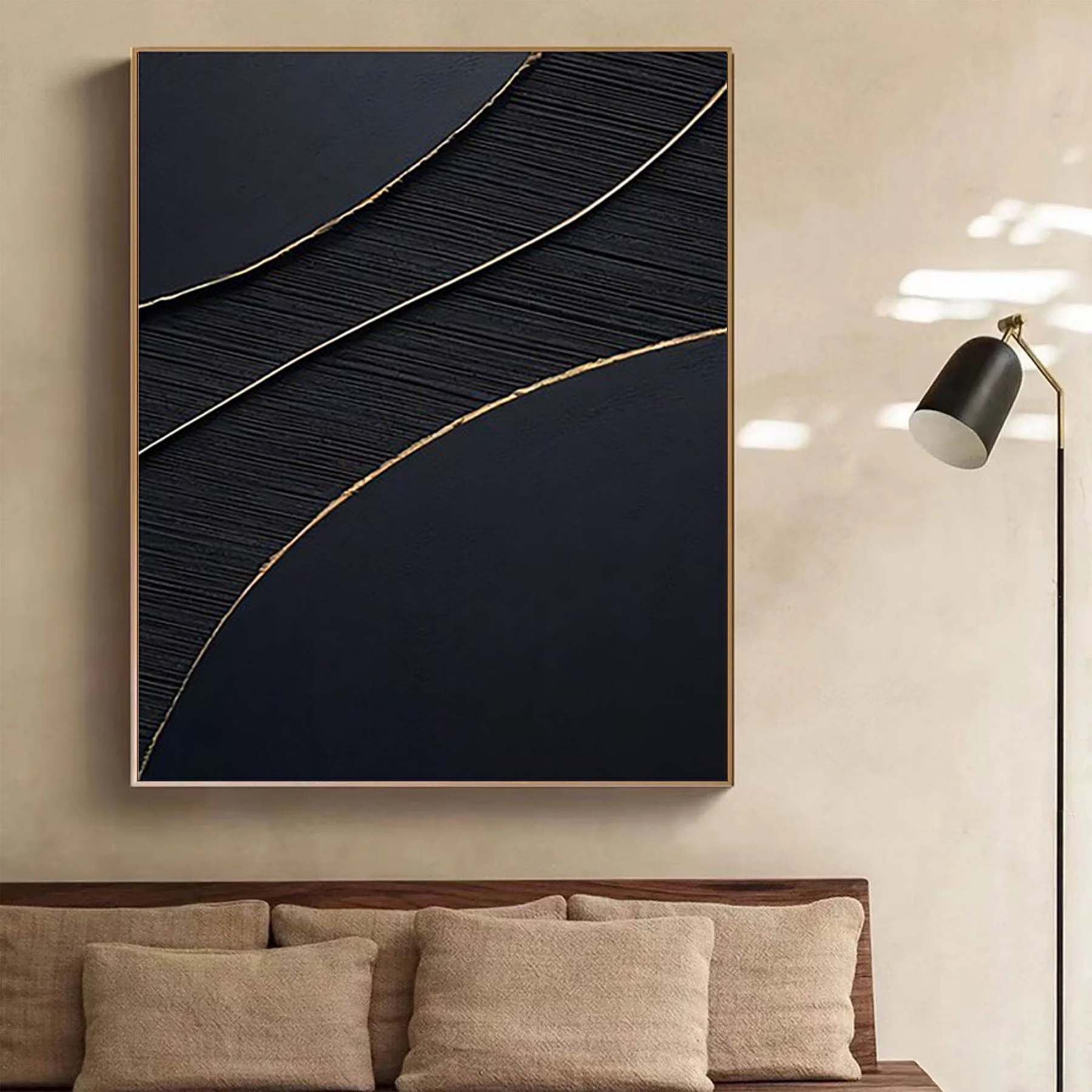 Contemporary Minimalist Art Painting hand - painted #HM1405