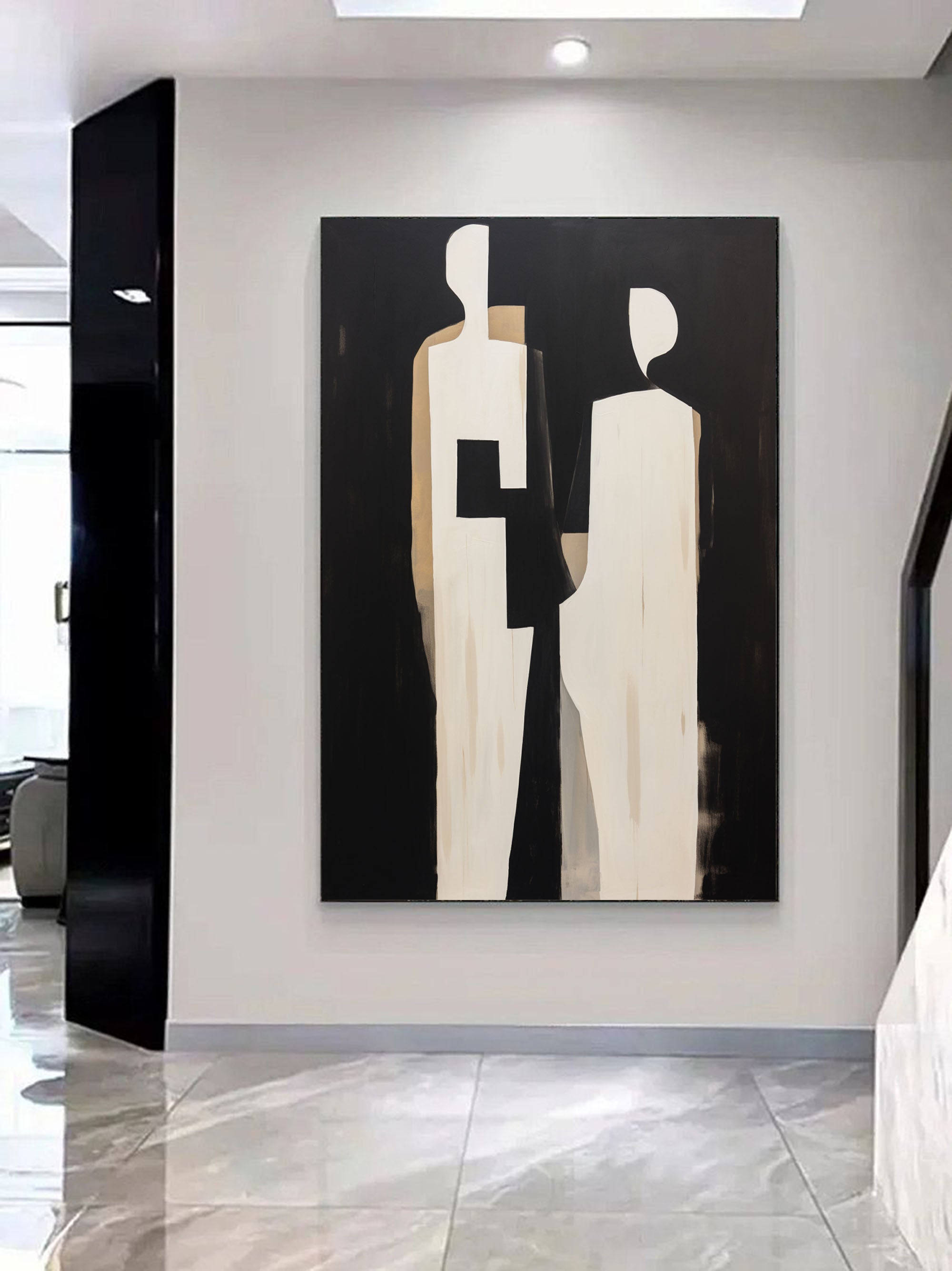 Contemporary Minimalist Art Painting hand - painted #HM576