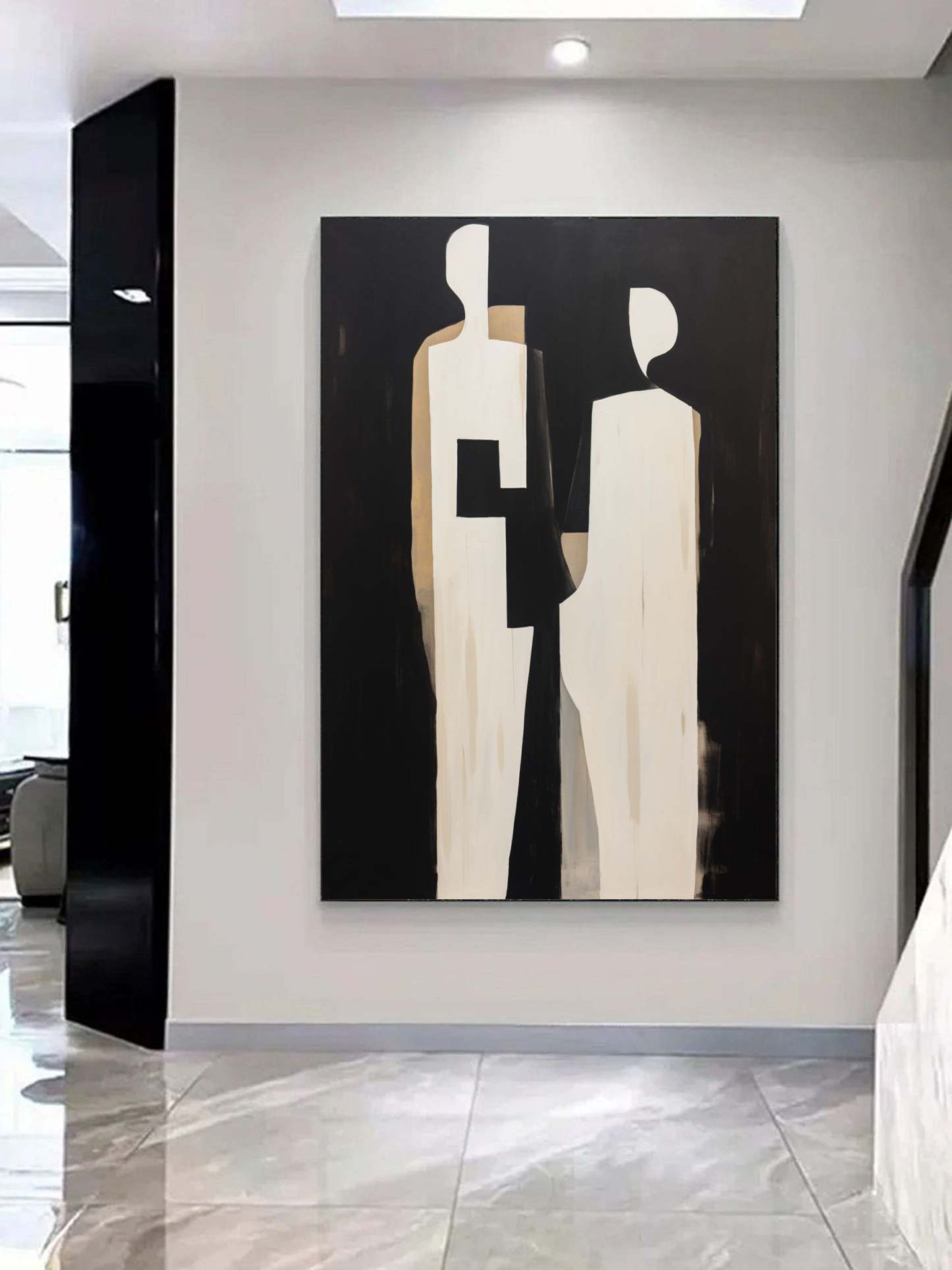 Contemporary Minimalist Art Painting hand - painted #HM576