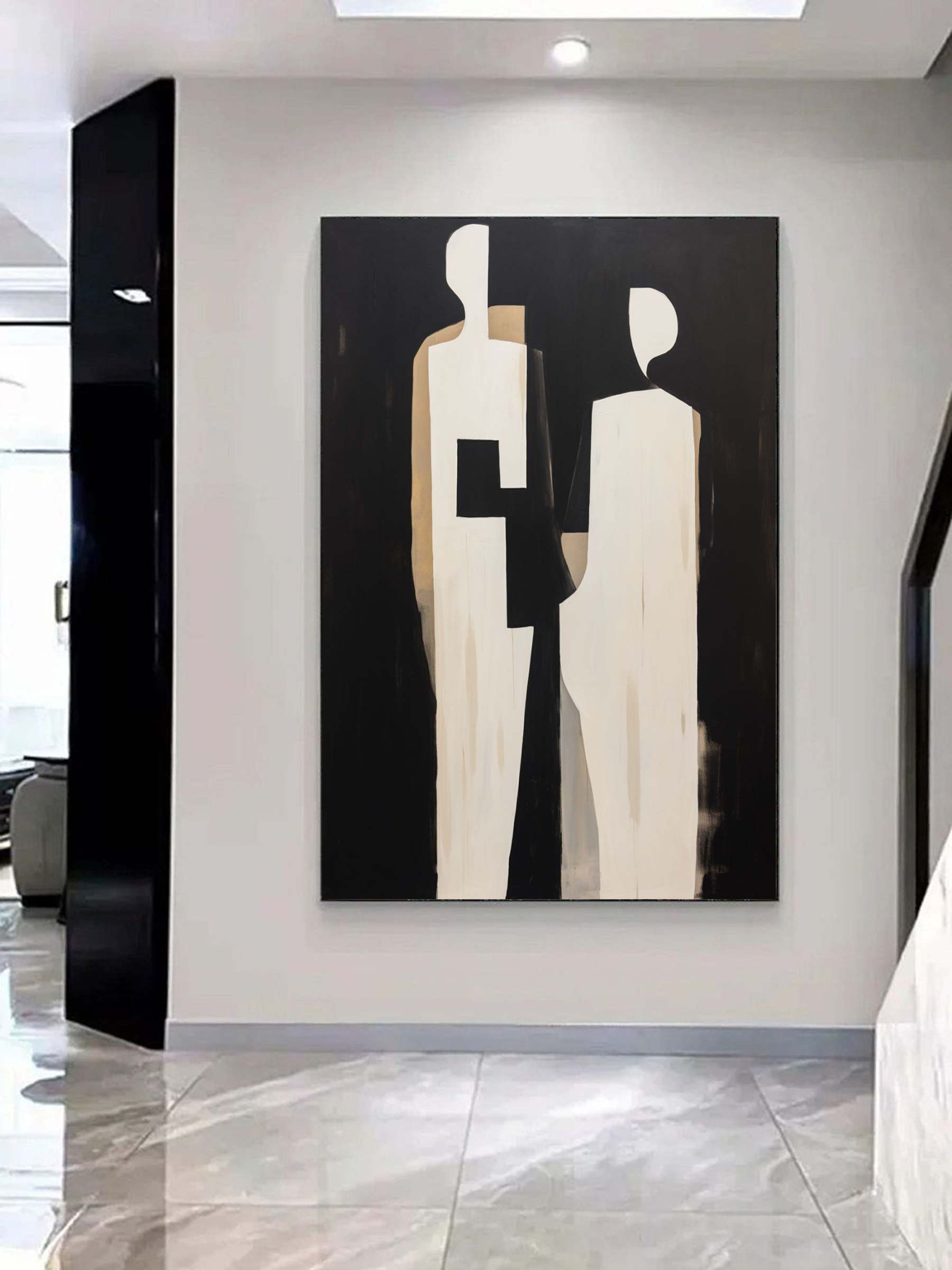 Contemporary Minimalist Art Painting hand - painted #HM576