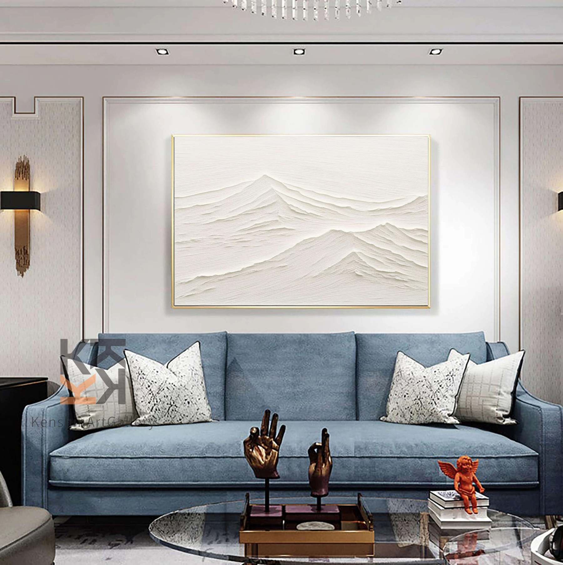 Plaster Art Painting hand - painted #HM1464