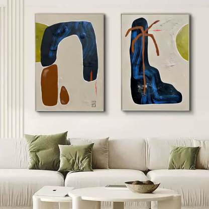 Abstract Painting Set Of 2 #SP147-Homemural