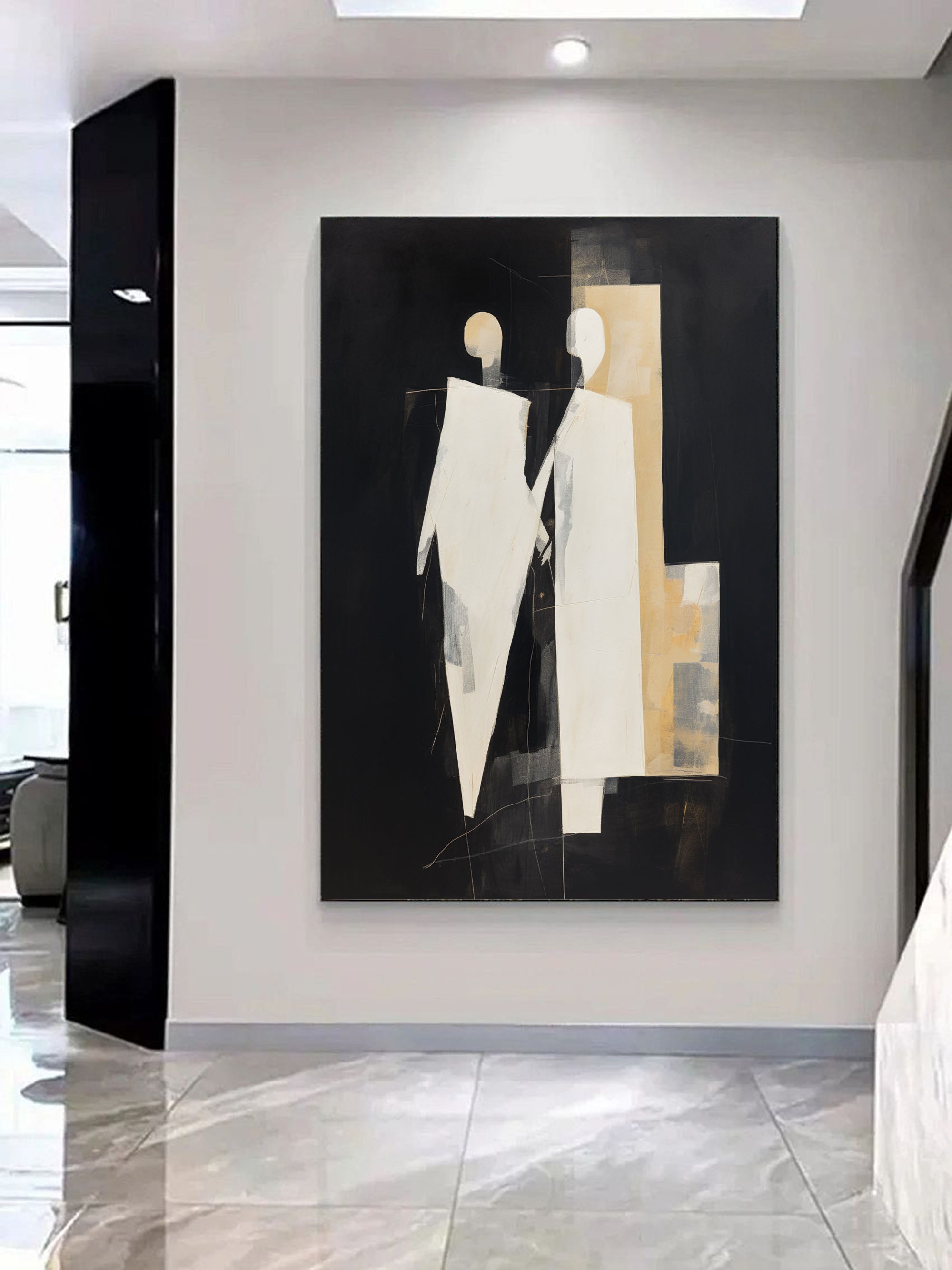 Contemporary Minimalist Art Painting hand - painted #HM435