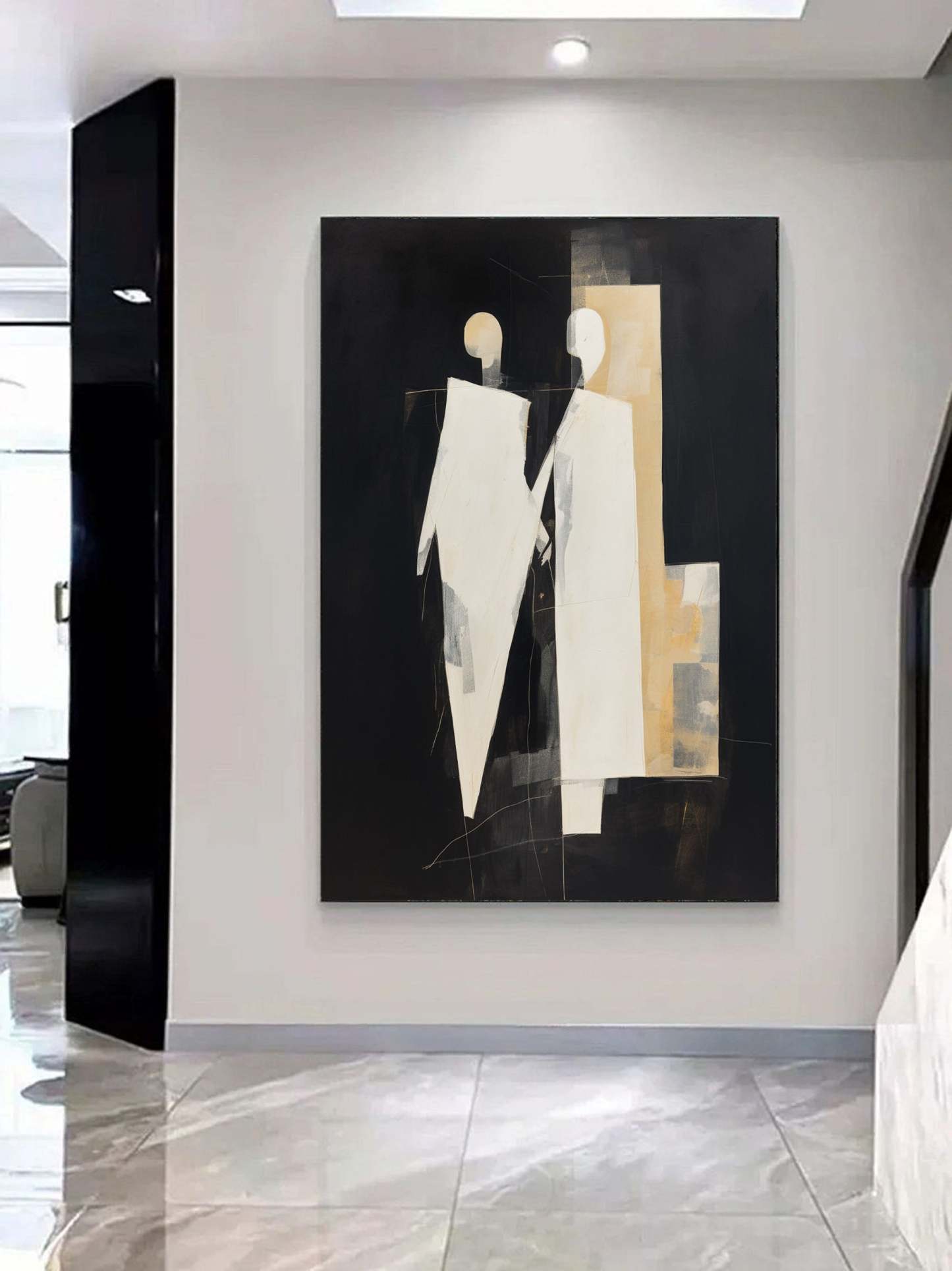 Contemporary Minimalist Art Painting hand - painted #HM435