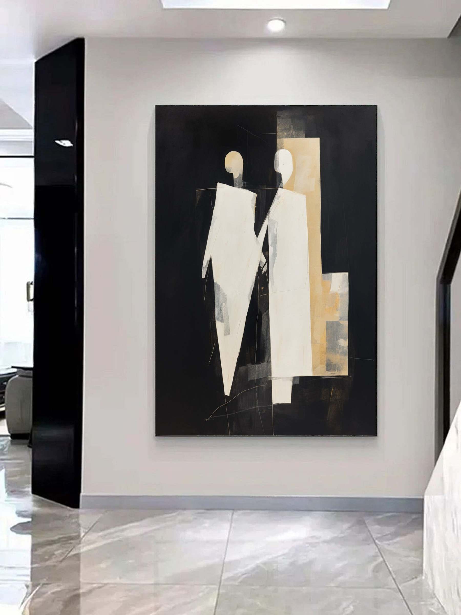 Contemporary Minimalist Art Painting hand - painted #HM435